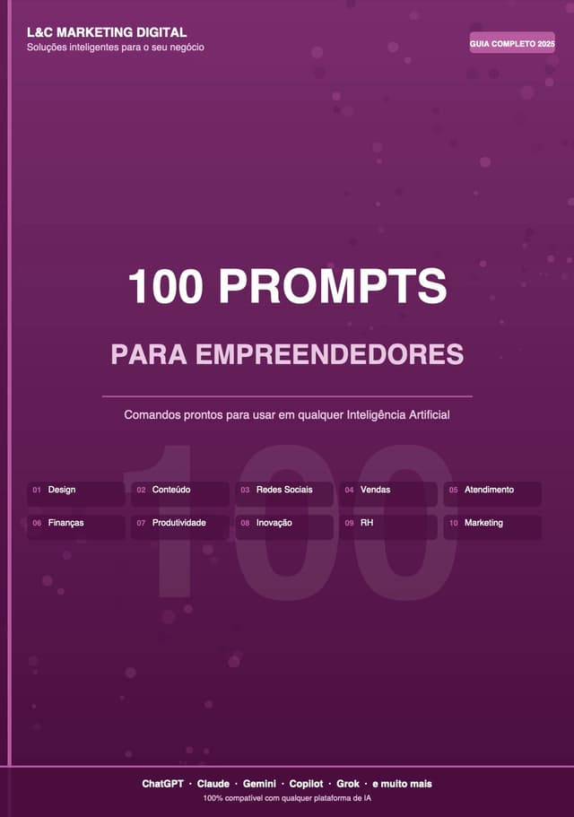 E-book 100 Prompts para Empreendedores